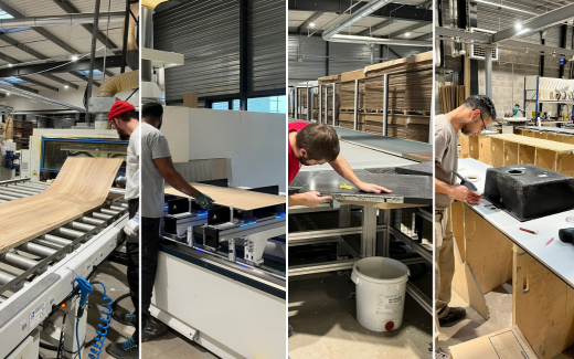 Les 6 étapes de fabrication d'un plan de travail