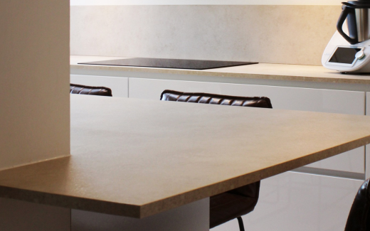 Plan de travail stratifié beige naturel